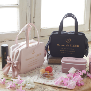 日本Maison de FLEUR 絲帶 恆溫袋 午餐袋  Isothermic Bag Handbag サイドリボン保冷バッグ