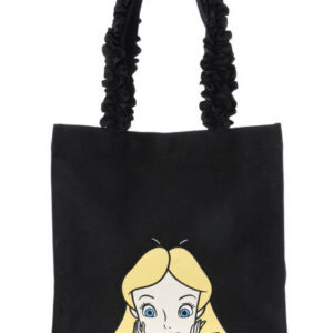 日本Maison de FLEUR 愛麗絲夢遊仙境 帆布袋 TOTE BAG Alice/スクエアフリルハンドルトートバッグ