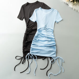 澳洲 Runway Goddess 包臀 露腰 連身裙 Heather Ribbed Dress – Baby Blue/Black
