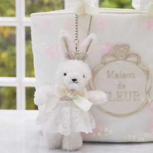 日本Maison de FLEUR LACE 婚紗新娘系列 兔仔掛飾 レースフリルラビットチャーム