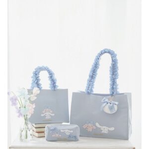 [放到A4]日本Maison de FLEUR 玉桂狗 側孭袋 小手袋 收納袋 シナモロール&ポロン スクエアトートバッグ Cinnamoroll