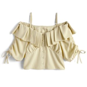 多色😍日本GRL 格仔露肩荷葉邊上衣 ギンガムチェック柄オフショルダーフリルブラウス[tu1201/tu1677]