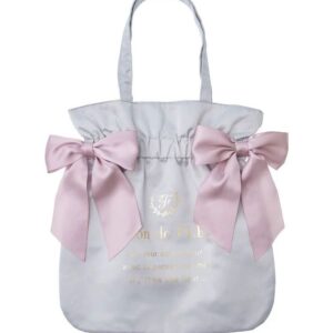 [可放A4]Maison de FLEUR 週年灰藍色特別版 TOTEBAG ダブルリボントートバッグ
