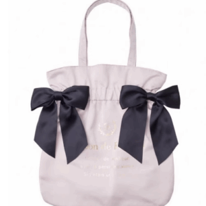 [可放A4]Maison de FLEUR 週年粉色特別版 TOTEBAG ダブルリボントートバッグ