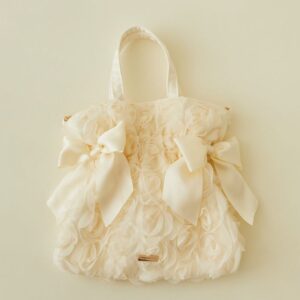 日本Maison de FLEUR 2WAY 薄紗玫瑰雙層蝴蝶結手袋/斜孭袋チュールローズダブルリボン2Way