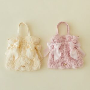 日本Maison de FLEUR 2WAY 薄紗玫瑰雙層蝴蝶結手袋/斜孭袋チュールローズダブルリボン2Way