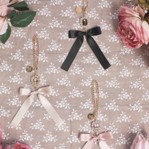 [清貨]日本Maison de FLEUR 水鑽長絲帶掛飾 ビジューロングリボンチャーム