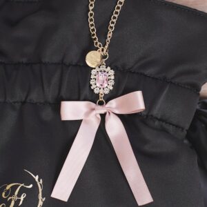 [清貨]日本Maison de FLEUR 水鑽長絲帶掛飾 ビジューロングリボンチャーム