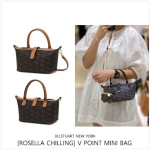 [包順豐自取🧧] 團購💖韓版Jillstuart Rosella Chilling Pattern V形裝飾細節 花紋迷你兩用斜孭袋 V장식 포인트 네이비 패턴 미니 토트겸 크로스백