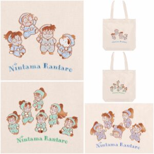 日本NHK商店 忍者亂太郎 刺繡帆布袋 忍たま乱太郎 サガラ刺繍トートバッグ 一丁班 五年生 六年生