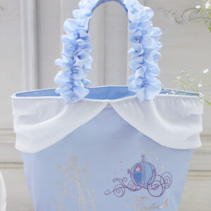 日本Maison de FLEUR Cinderella 灰姑娘 小手袋 收納袋 フリルハンドルトートバッグ リボンポーチ