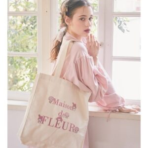 [清倉 包順豐自取❤️‍🔥][可放A4]日本Maison de FLEUR My Melody + Sweet Piano 方形帆布袋 マイメロディ　スクエアトートバッグ Sanrio