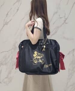 日本Maison de FLEUR Mickey Mouse 蝴蝶結 旅行袋 キャリーオンバッグ