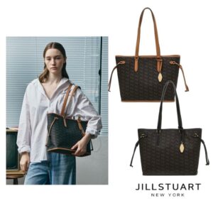 [包順豐自取🧧] [可放A4]韓版Jillstuart Rosella Chilling Pattern 側孭袋 브라운 로젤라칠링 패턴 쇼퍼백 L JABA5E300W2