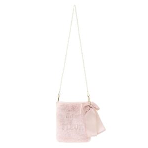 日本Maison de FLEUR 迷你毛毛珍珠斜孭袋メモリアルファーパールミニショルダーバッグ