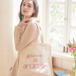 [清倉 包順豐自取❤️‍🔥][可放A4]日本Maison de Fleur Marroncream 方形 帆布袋 マロンクリーム スクエアトートバッグ