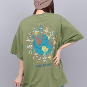 [男女同款👦🏻👧🏻]日本TITICACA 趣怪印弟安人印花 OVERSIZED T恤チビカチナプリントＴシャツ【ユニセックス】