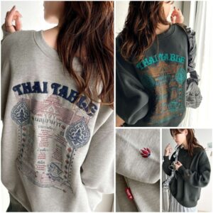 日本《JaVa × ジャバ 聯名款》異國風刺繡 兩面著 刷毛衛衣前後2wayタイレシピ刺繍裏起毛スウェットトップス