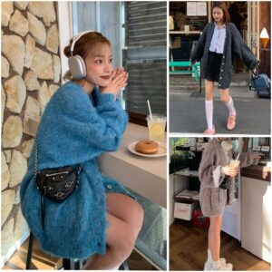 日本GRL 羊毛混紡 毛絨感 針織外套ウール混シャギーニットカーディガン[kz361]