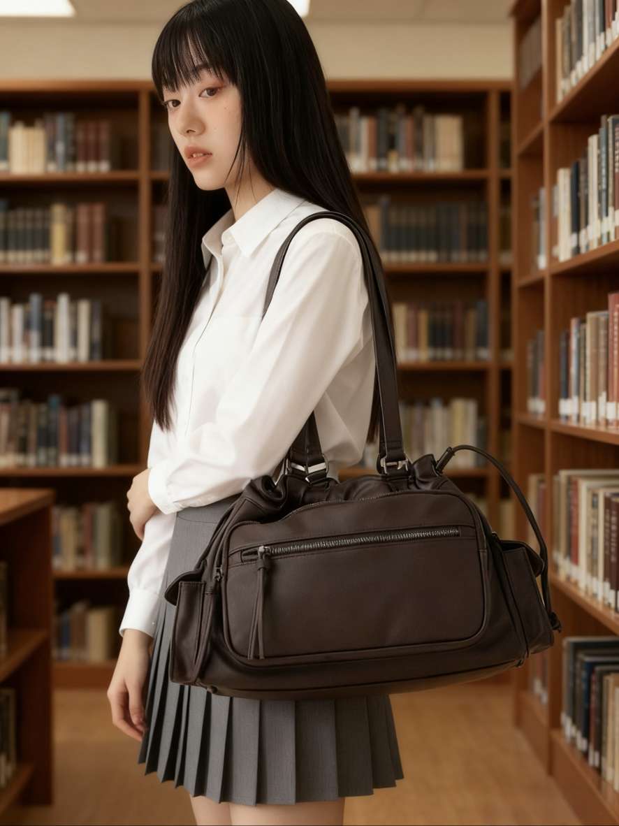 日本HEATHER 2WAY 柔軟仿皮 多分格雲朵包 2WAYマルチポケットBAG