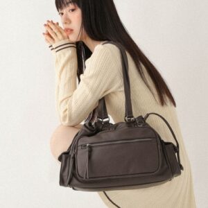 日本HEATHER 2WAY 柔軟仿皮 多分格雲朵包 2WAYマルチポケットBAG